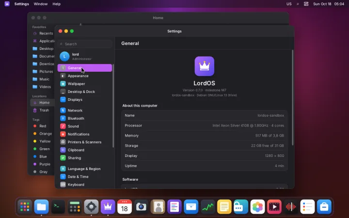 Settings app