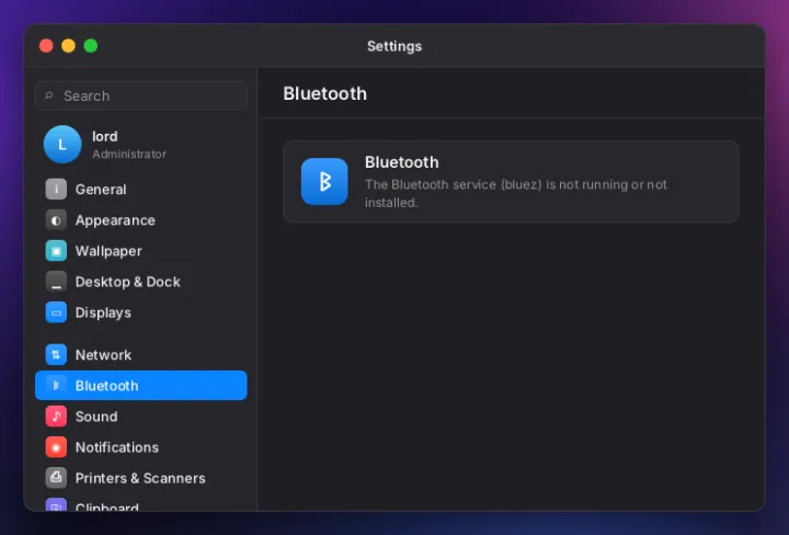 Bluetooth settings