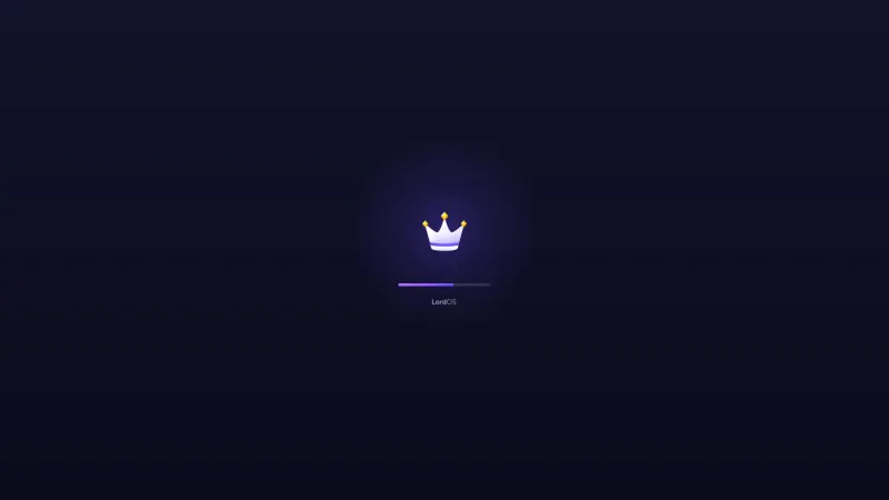 La pantalla de arranque durante el primer arranque