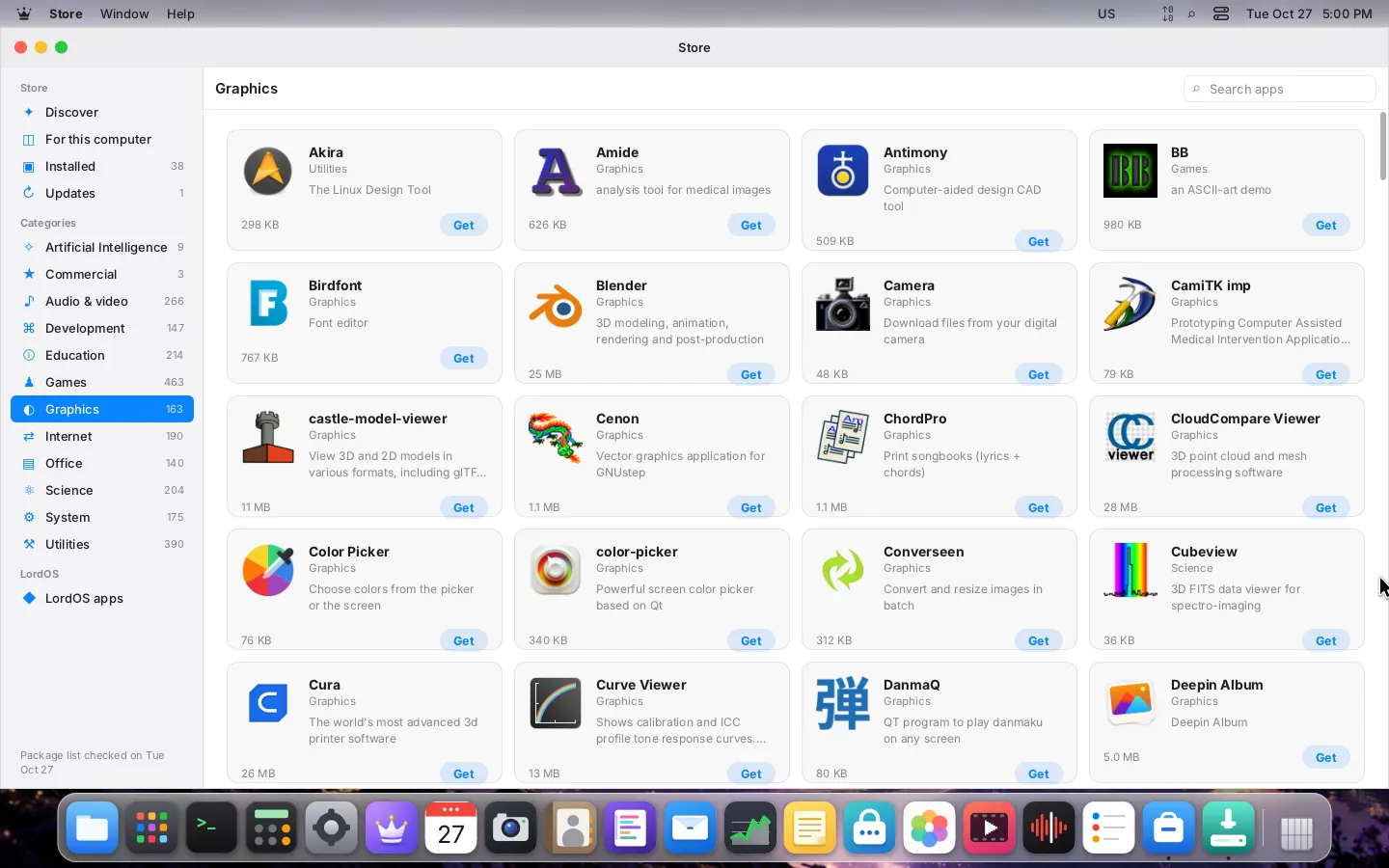Tienda con apps de Debian