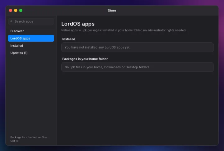 LordOS apps in the store