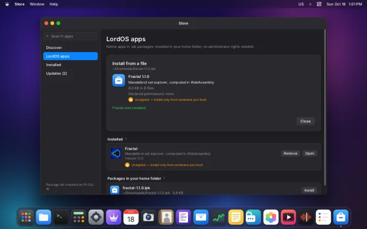 Native apps in the store
