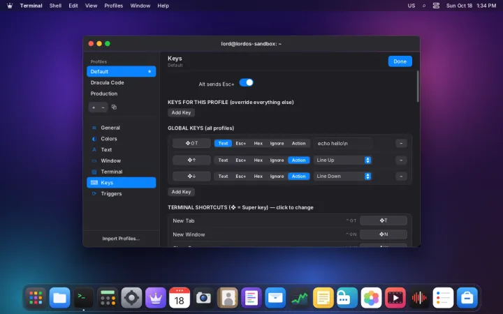Terminal in English