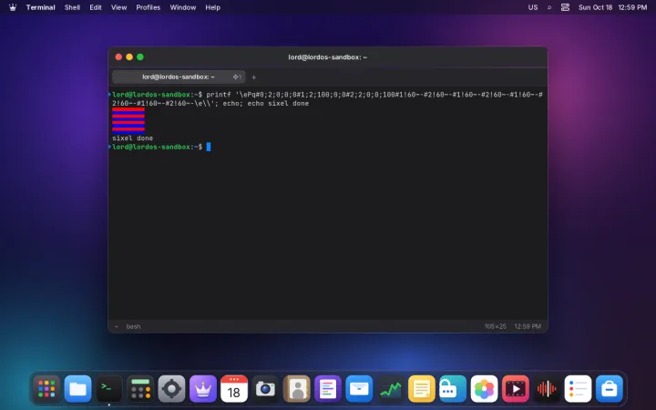 Sixel graphics in the terminal