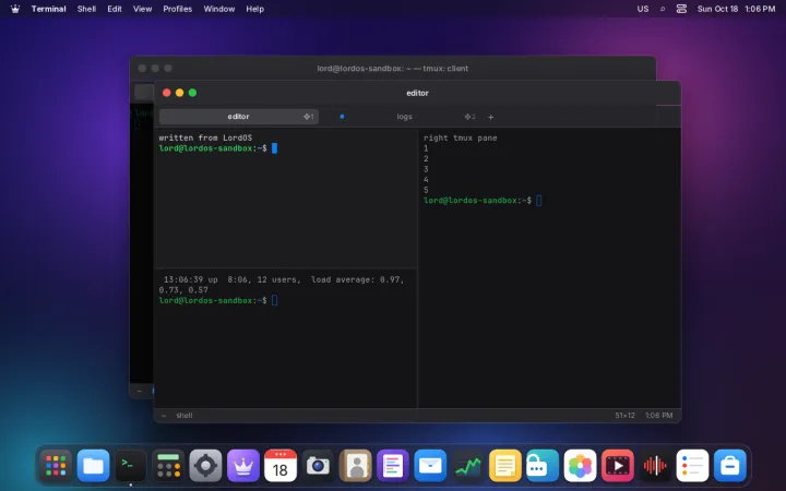 tmux in the terminal