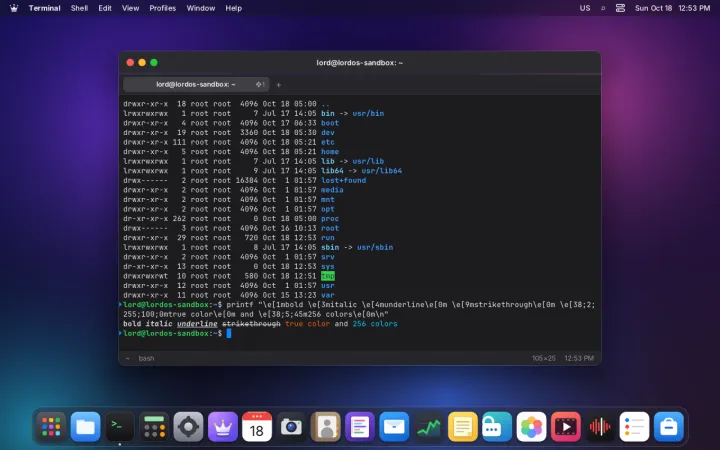 True color in the terminal
