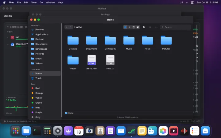 Swipe to show all windows