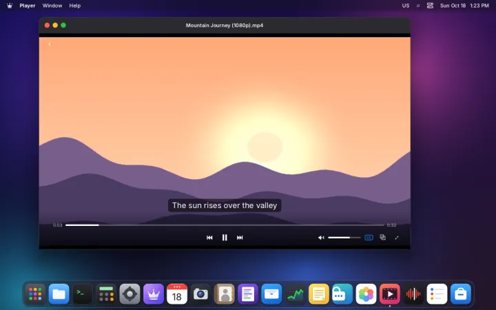 Video with subtitles