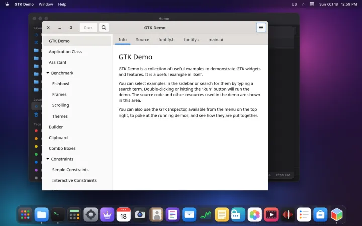 Dragging in a GTK app